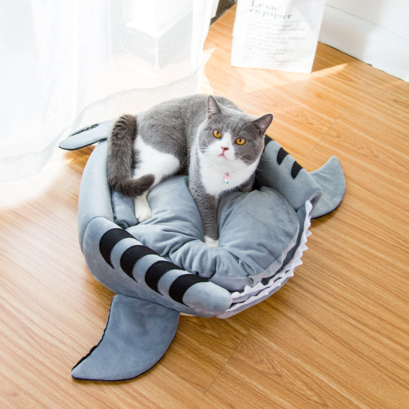Luxury Plush Shark Pet Bed