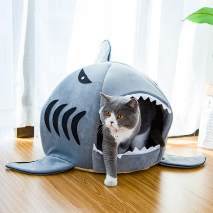 Luxury Plush Shark Pet Bed