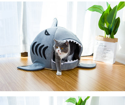 Luxury Plush Shark Pet Bed