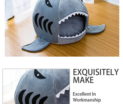 Luxury Plush Shark Pet Bed