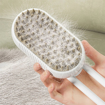 Electric Cat Steam Brush – 3-In-1 Pet Grooming Comb with Water Spray for Cats and Dogs, USB Rechargeable